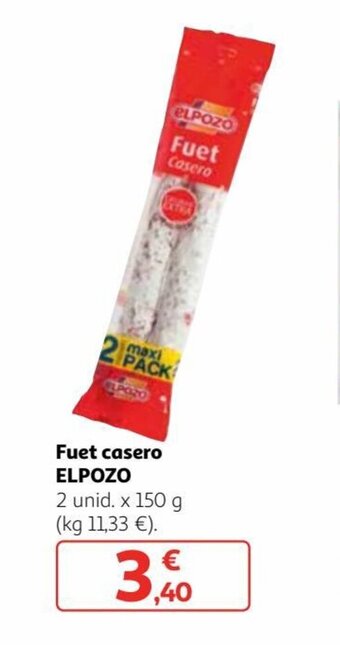 Alcampo ELPOZO fuet casero oferta