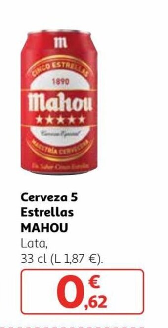 Alcampo MAHOU cerveza 5 estrellas oferta