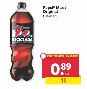 Lidl PEPSI max / original oferta