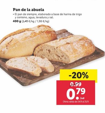 Lidl Pan de la abuela oferta