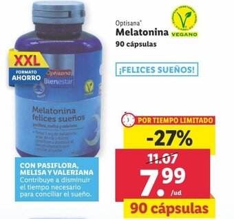 Lidl OPTISANA melatonina oferta