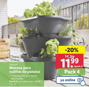Lidl Maceta para cultivo de patatas oferta