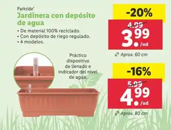 Lidl Jardinera ocn depósito de agua oferta