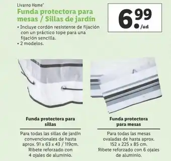 Lidl Funda protectora para mesas / sillas de jardin oferta