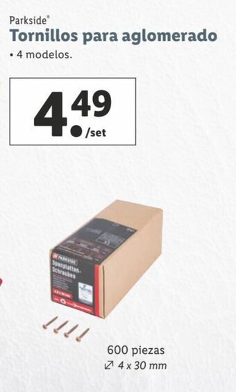 Lidl Tornillos para aglomerado oferta