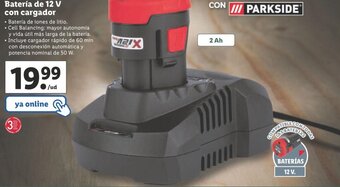 Lidl Bateria de 12 V con cargador oferta