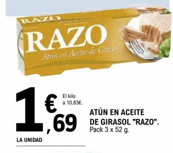 E.Leclerc Atún en aceite de girasol "razo" oferta