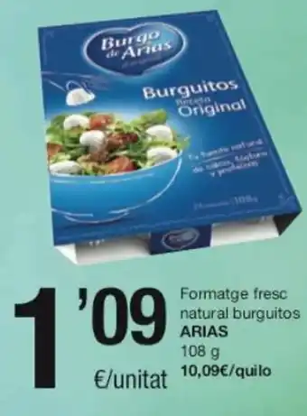 SPAR Arias Formatge Fresc Natural Burguitos oferta