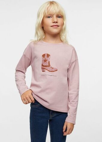 Camiseta estampada brillos