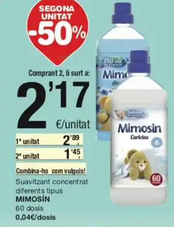 SPAR Mimosín Suavitzant Concentrat Diferents Tipus oferta