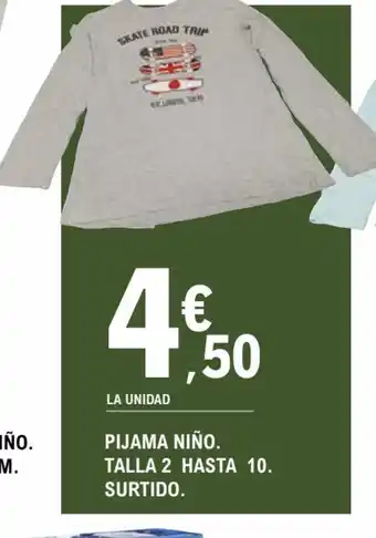 E.Leclerc Pijama niño Talla 2 hasta 10 Surtido oferta