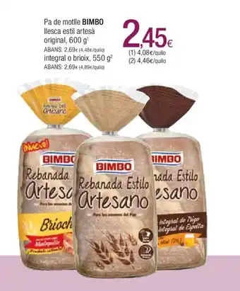 Condis Bimbo Pa de Motlle oferta