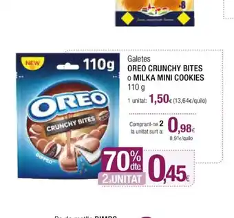 Condis Oreo Crunchy Bites milka Mini Cookies Galetes oferta