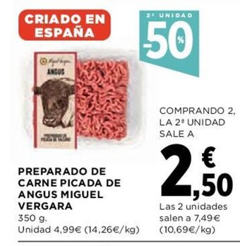 El Corte Inglés Preparado de Carne Picada de Angus Miguel Vergara oferta