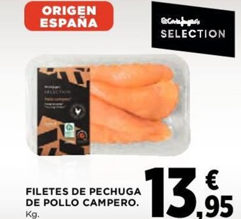 El Corte Inglés Filetes de Pechuga de Pollo Campero oferta
