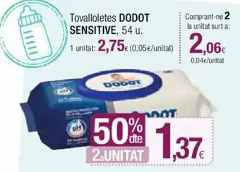 Condis Dodot Sensitive Tovalloletes oferta