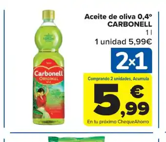 Carrefour Market Carbonell Aceite de Oliva 0,4 oferta