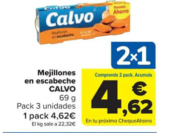 Carrefour Market Calvo Mejillones En Escabeche oferta