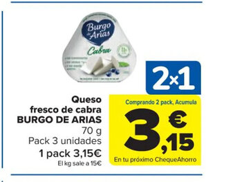 Carrefour Market Burgo de Arias Queso Fresco de Cabra oferta
