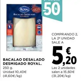 El Corte Inglés Bacalao Desalado Desmigado Royal oferta
