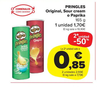 Carrefour Market Pringles Original Sour Cream o Paprika oferta
