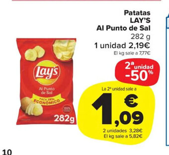 Carrefour Market Lay's Patatas Al Punto de Sal oferta