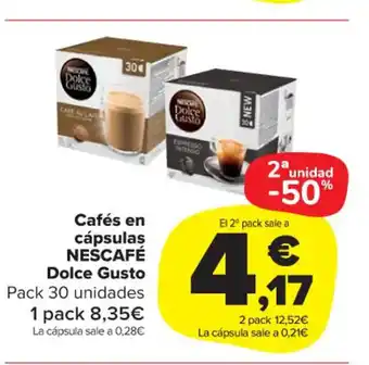 Carrefour Market Dolce Gusto Cafés En Cápsulas Nescafe oferta