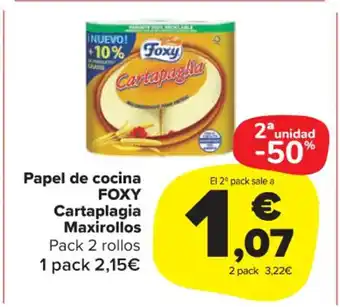 Carrefour Market Foxy Papel de Cocina Cartaplagia Maxirollos oferta