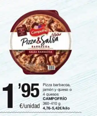 SPAR Fragadis Campofrio Pizza barbacoa Jamón y Queso o 4 Quesos oferta