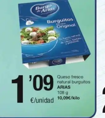SPAR Fragadis Arias Queso Fresco Natural Burguitos oferta