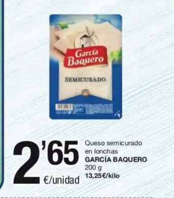 SPAR Fragadis Garcia Baquero Queso Semicurado En Lonchas oferta