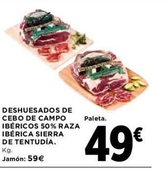 El Corte Inglés Deshuesados De Cebo De Campo Ibéricos 50% Raza Ibérica Sierra De Tentudía oferta