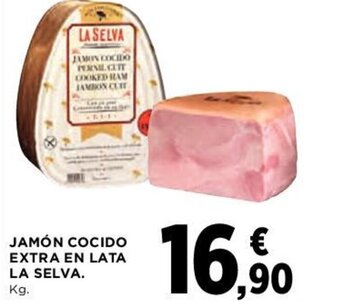 El Corte Inglés Jamón Cocido Extra En Lata La Selva oferta
