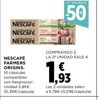 El Corte Inglés Nescafé Farmers Origins oferta