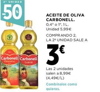 El Corte Inglés Aceite de Oliva Carbonell oferta