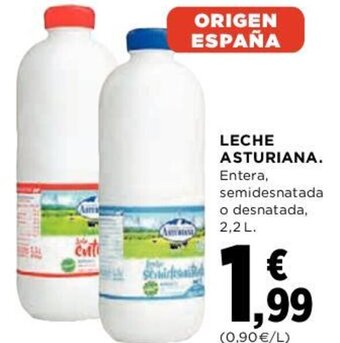 El Corte Inglés Leche Asturiana oferta