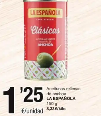SPAR Fragadis La Espanola Aceitunas Rellenas de Anchoa oferta