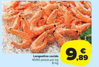 Carrefour Market Langostino cocido 40-60 piezas por kg el kg oferta