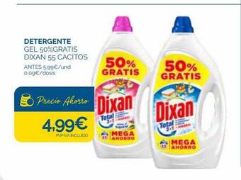 Cash Ecofamilia Detergente gel 50% gratis dixan 55 cacitos oferta