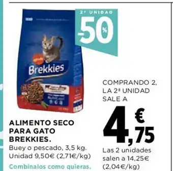 El Corte Inglés Alimento Seco Para Gato Brekkies oferta