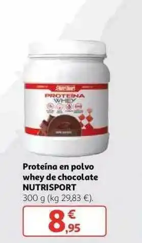 Alcampo Proteína en polvo whey de chocolate nutrisport oferta