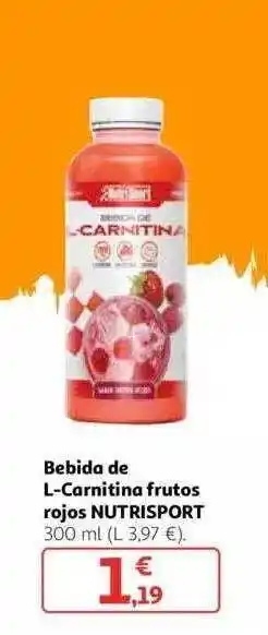 Alcampo Bebida de l-carnitina frutos rojos nutrisport oferta
