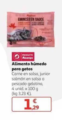 Alcampo Alimento húmedo para gatos oferta