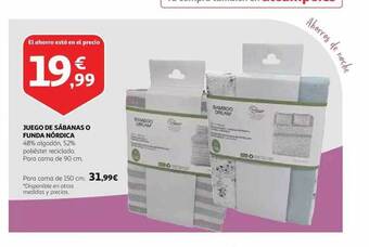 Alcampo Juego de sãbanas o funda nórdica oferta