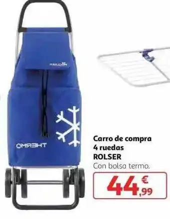 Alcampo Carro de compra 4 ruedas rolser oferta