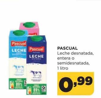 Alimerka Pascual leche desnatada entera o semidesnatada oferta