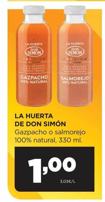 Alimerka La huerta de don simón gazpacho o salmorejo 100% natural oferta