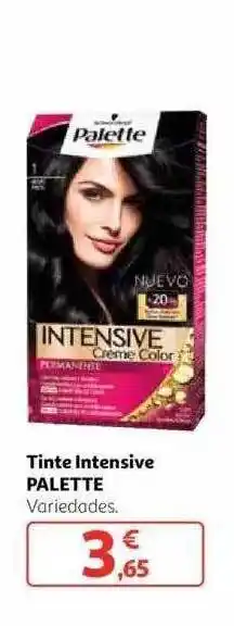 Alcampo Tinte intensive palette oferta