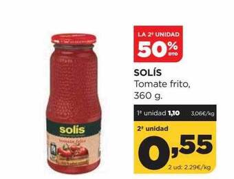 Alimerka La 2a unidad 50% dto solís tomate frito oferta