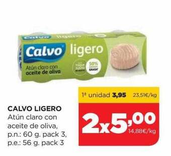 Alimerka Calvo ligero atún claro con aceite de oliva oferta